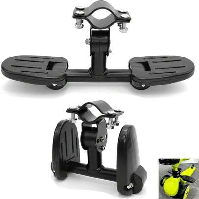 Reposapiés con pedales plegables para bicicleta de equilibrio para niños pequeños, reposapiés universal para triciclo de niños, reposapiés para patinetes con asiento, patinete para empujar, bicicleta de equilibrio sin pedales para bebés