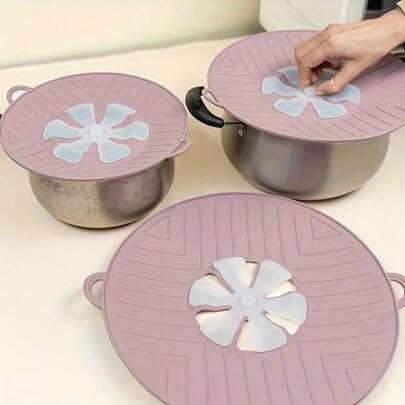 1 Peça Tampa À Prova de Respingos e Anti Fervura - Silicone Resistente a Altas Temperaturas, Uma Ferramenta de Cozinha Multifuncional Adequada para Panelas e Frigideiras, com Design de Respiradouro de Vapor para Proteção Contra Fervura, Adequada para Cozinhar em Casa