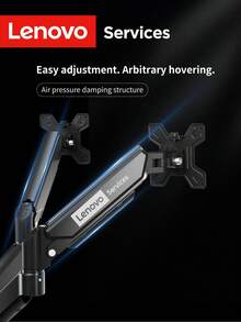 Lenovo AM120 Dual-Arm Bracket, Monitor Stand, Monitor Riser, Monitor Mechanical Arm, Quick-Install Mechanical Arm, Desk Clamp, Professional E-Sports Equipment, Gas Spring, Adjustable Multi-Angle