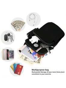 Marsupio riflettente per la vita per uomo e donna, marsupio unisex per corsa e attività all'aperto - impermeabile e regolabile, con tasca portacellulare aderente, ideale per jogging all'aperto e bicicletta, borsa sportiva per fitness, esercizio, viaggio, vacanza, accessorio da viaggio essenziale, durevole, borsa da braccio per escursionismo