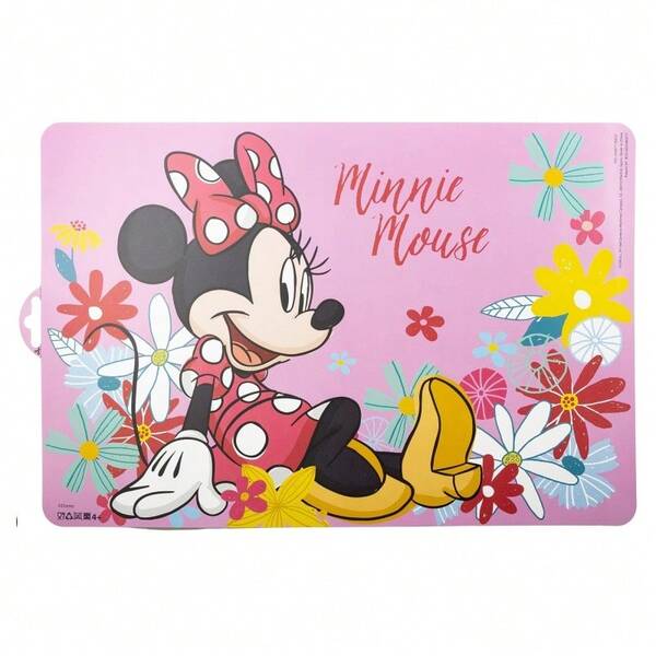 Stor Mantel Minnie Individual plastificado para mesa Infantil, 28 x 42 cm, Licencia Original 100%, Color Rosa, Kiglam. Envios 24-48 horas