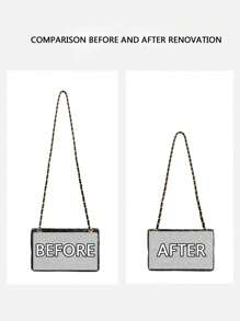 1 件 120 厘米长 PU 皮革包带，适用于斜挎包肩包带，手提包替换配件，8 毫米宽包链，手机挂颈链 - 黑色 - 查看 9