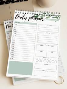 Trees Sổ tay ghi chép không đề ngày tháng - Sổ kế hoạch hàng ngày với lịch trình theo giờ, 52 trang có đường xé, gáy xoắn, sổ tay danh sách việc cần làm với lịch trình theo giờ, mục tiêu, kế hoạch bữa ăn, lượng nước uống và kế hoạch tập luyện. - Nhiều màu - Xem 6