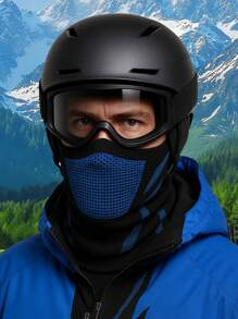 1pc Neck High Elasticity Face Mask For Men And Women, Outdoor Cycling Autumn And Winter Knitted Ski Mask, Sports Warm Scarf, Breathable All Season Seamless Hollow Neck Cover, Headscarf, Cold Resistant Scarf For Women, Women's And Men's Cycling Sports Windproof Dustproof Neck Cover