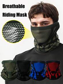 1pc Neck High Elasticity Face Mask For Men And Women, Outdoor Cycling Autumn And Winter Knitted Ski Mask, Sports Warm Scarf, Breathable All Season Seamless Hollow Neck Cover, Headscarf, Cold Resistant Scarf For Women, Women's And Men's Cycling Sports Windproof Dustproof Neck Cover