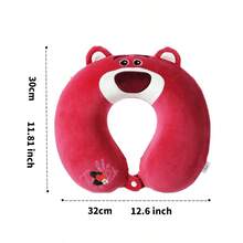 MINISO Strawberry Bear Memory Foam U - Pillow, Officially Licensed Cute Design, Slow - Rebound Foam For Precise Neck Support, Perfect For Travel, Office & Naps.(1 PC) - Pink - View 6