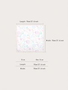 قطعة واحدة وشاح مربع مطبوع بسيط مقاس 70 سم، باندانا ربيعية جديدة للنساء، حزام خصر متعدد الاستخدامات، عصابة الرأس، رباط الرأس، وشاح عنق أنيق - متعدد الألوان - مشاهدة 3