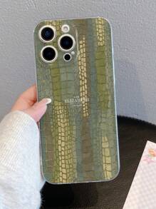 1 件创意鳄鱼纹理字母图案透明柔软 TPU 防震防刮防指纹手机壳，相机镜头保护适用于 Apple、Nothing、Pixel、INFINIX、Redmi - 彩色 - 查看 3