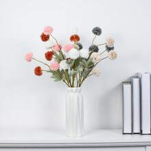 1pc 5 Flower Dandelion Artificial Flowers, Autumn Colors, Decoration For Living Room, Dining Table Floral Arrangement, Valentine Day, Gift Gifts Birthday Graduation