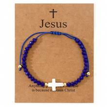 Cadena de cuentas de cruz ajustable hecha a mano | Joyería religiosa para hombres y mujeres | Regalo perfecto para el , uso diario, inspiración espiritual