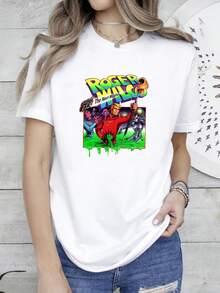 180g Pure Cotton Space Quest Roger Wilco Natural Color Vintage T Shirt For Men Size S-5XL Versatile Breathable Top For Everyday Wear Print Round Neck Short Sleeve Comfortable Fashion Slightly Summer For Women Graphic Unisex Stretched Soft Streetwear Designer Clothes Stylish Casual - White - View 1