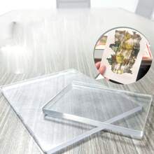 1pc Reusable Transparent Gel Printing Plate - Transparent Single-Print Surface, Soft Rubber Craft Plate For Art And DIY Projects, For Scrapbooks And Diaries - A Variety Of Sizes To Choose From, Scrapbook Supplies, Reusable Offset Printing Plate For Embossing Art - Perfect For Making Cards, Scrapbooks, Diaries And Home Decorations - Multicolor - View 13