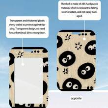 1 pieza Soporte vertical de cuero para tarjetas con correa para el hombro, con portador de tarjetas creativo incorporado, diseño de dibujos animados de amor, para tarjeta de campus, almuerzo, autobús, metro, identificación laboral - titular de la tarjeta de autobús - Ver 4