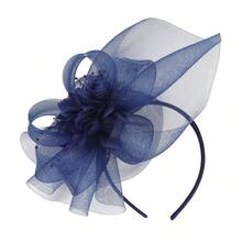 1 chiếc mũ cài tóc nữ kiểu Kentucky Derby, mũ dự tiệc trà, mũ lưới đính lông vũ, phụ kiện đội đầu cho đám cưới, tiệc cocktail, mùa hè, đi biển. - Nhiều màu - Xem 15