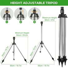 Rotating Tripod Sprinkler 360 Degree Large Area Automatic Double-Sided Coverage, Metal Lawn Irrigation System,  Modern Sprinkler Design For Efficient Watering, Lawn Watering Sprinkle For Garden, Farm - Black - View 4