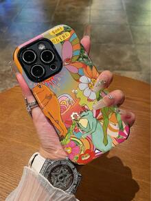 1pc Frog Pattern Shockproof Anti-Slip Soft TPU + PC Hybrid Phone Case, Compatible With IPhone 11/12/13/14/15/16/16 Plus/16 Pro/16 Pro Max - Multicolor - View 2