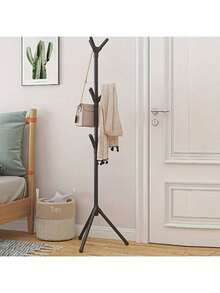 6/9 Pcs Minimalist Wall-Mounted Coat Rack, Tree Branch Style Freestanding Clothes And Hat Rack, Easy-To-Use Independent Hanger - High Stability Portable Storage Rack, Adjustable Height, Plastic Material, Elegant And Practical Branching Design, Suitable For Bedroom Clothing Storage, Suitable For Home, Dorm, Bedroom And Foyer Storage | Modern Style. Suitable For Hanging Clothes, Hats And Bags, Living Room, Bedroom, Home Office - Multicolor - View 5