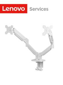 Lenovo AM120 Dual-Arm Bracket, Monitor Stand, Monitor Riser, Monitor Mechanical Arm, Quick-Install Mechanical Arm, Desk Clamp, Professional E-Sports Equipment, Gas Spring, Adjustable Multi-Angle