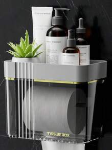 1pc Wall Mounted Tissue Storage Box Bathroom Decor Fall Decor