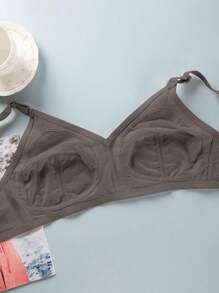 2 pezzi Reggiseno in pizzo con copertura completa per donne, reggiseno sexy senza ferretto, traspirante e sottile imbottito, adatto per grandi seni