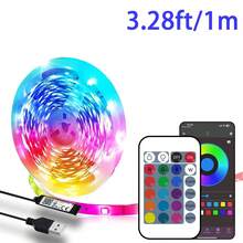 NBBUFF LED Strip Light - USB RGB Ribbon With TV LED Backlight, Synchronized Color-Changing Glowing LED Lights. Features 24-Key APP Control For Decorative Night Lighting In Homes, Bedrooms, Christmas Parties, And Holiday Wall Decor. - 24key Remote+APP Control - View 9