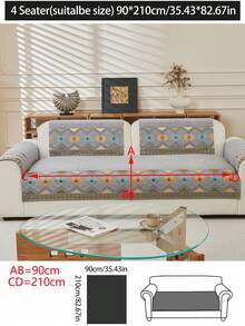 1 件四季沙发垫套，现代简约防滑沙发座椅保护套，防尘可洗沙发套，浅灰色柔软防褪色，宠物友好，适合 L 型沙发和 1/2/3/4 座沙发 - 淺灰色 - 查看 17