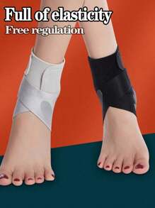 1 对透气可调节踝关节支撑支架，压缩踝关节保护器，用于运动踝关节保护，防止受伤，足部恢复，适用于跑步、散步、足部康复 - 彩色 - 查看 2