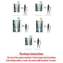 2pcs Nature Style Waterfall & Forest Landscape Blackout Curtains, Polyester, With Rod Pocket, Modern Design, Machine Washable, Suitable For Bedroom And Multiple Rooms - 多色2 - 查看 2