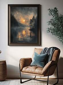 1幅魔法森林萤火虫艺术版画 - 植物墙画，风景帆布装饰画，艺术自然萤火虫装饰画，暗黑学院风版画，神秘夜空艺术作品和女巫主题房间装饰，复古艺术，自然帆布墙画和魔法家居装饰，秋季墙画，卧室装饰，客厅装饰，办公室装饰 - 彩色 - 查看 8