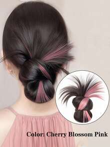 合成爪夹羽毛羽毛头蓬松丸子头蟹夹假发抓夹高马尾发饰发髻 - 彩色 - 查看 10