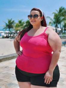 Kit com 4 Regata Plus Size Basicas Blusinha Alcinha Fina Modinha Alça Verão G1 ao G5 - CORES SORTIDAS elegante, all curve, malha viscolycra