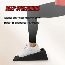 2pcs Of Adjustable Squat Wedges And Calf Stretching Slant Boards - Trikonasana Yoga Blocks For Enhancing Stability Training, Leg Strength, And Balance - Durable Black Fitness Equipment For Weightlifting, Leg Rehabilitation, And Deep Stretching, Featuring A Smooth Surface, Sturdy Construction, Training Aids, Specifically For Fitness.