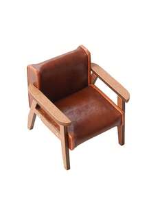 Canapea din piele în miniatură la scară 1:6/1:12, masă din lemn albă, opțiuni de canapea simplă și canapea dublă, potrivită pentru decorul mobilierului pentru casa de păpuși!