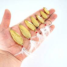 2PCS Spoons Lure Gold/Silver Metal Swimbait 2.5-20g Casting Lure 2.6-5.3cm Artificial Hard Bait Sinking For Trout Bass