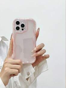 纯色防震手机壳，基础米白色纹理波浪边设计，兼容 16/11/16 Pro/16 Plus/16 Pro Max/16 e/15 Pro Max/13/14/12/XS/XR/7G/8P，兼容三星Galaxy S25/S25 Plus/S25 Ultra/A16/A36/A26/A56/A50/A12/A32/A52/A72/A51/A21 S/A13/A14/S24/S24 Plus/S24 Ultra/S22/A52/A53/A54/A55/S23，兼容小米11/12 Pro/12/12 X/13 Pro/14 Pro/15 Pro，兼容适用于 10/9/Note9/12c/Note11pro/Note8Pro 的防水防震防刮春季粉彩礼品 - 淺粉色 - 查看 5