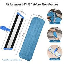 18Microfiber Replacement Mop Pads  Mop Heads Refills Fit For Most 1618inch Spray  Mop Machine Washable Absorbent Mop Pads 3Pack - 如圖 - 查看 4