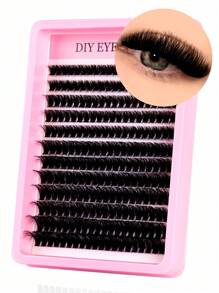 240pcs Fluffy Eyelash Clusters, 30D/40D/50D/80D Individual Lashes, Thick Cluster Eyelash Extensions, D Curl, 9-18mm Fine Cluster Lashes, Suitable For Travel, Daily Wear (Beginner Friendly), Weddings, Dates, Parties, Holidays, Also Great As Christmas/Halloween/Gift Eyelash Set - D - View 2