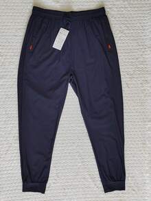 Men's Casual Sports Pants/Quick Dry/Spandex/Zipper Pocket/Elastic Waist 1XL(L1)2XL(L2)3XL(L3)4XL(L4) PLUS SIZE - 藏蓝色 - 查看 2