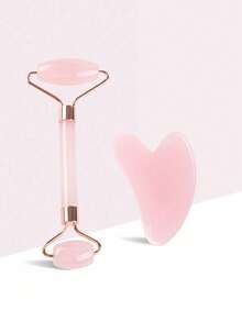 Board Natural Jade Stone GuaSha Scraping Facial Massage Tool For Relieve Fine Lines And Wrinkles Heart Shape Skin Care Tool SPA Massager For Body RelaxingSet Facial Massage Tool, Set Of Jade Roller Gua Sha, Natural Xiuyan Jade. Face Roller Massager, Scraping Tool, Jade Stone Massage Tool Anti-Aging, Restores Facial And Neck Vitality, Reduces Wrinkles And Eye Puffiness. For Facial Massage, Suitable For Both Home And Beauty Salon Use - Multicolor - View 5