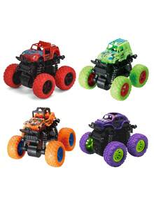 Monster Truck Toy, Friction Powered Reversible Remote Control Car Set, Gift For Boys 3-7 Years Old, Random Color,Toys For Boys,Kids Toys - Multicolor - View 12