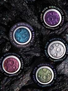 MSFLIBNH 1PC 高光粉，提亮面部，立体轮廓，闪亮高光，土豆泥质地，单色珍珠光泽，适合所有肤色，轻巧时尚的设计，送给妈妈的礼物，两种文字模型随机发货，不会影响使用效果