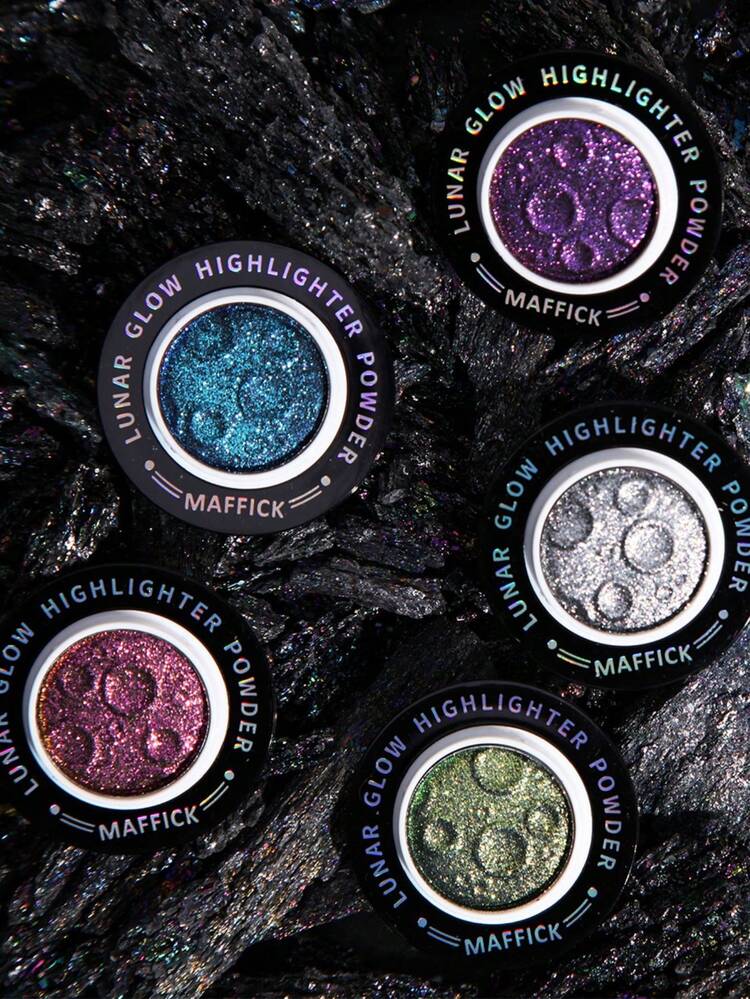 MSFLIBNH 1PC 高光粉，提亮面部，立体轮廓，闪亮高光，土豆泥质地，单色珍珠光泽，适合所有肤色，轻巧时尚的设计，送给妈妈的礼物，两种文字模型随机发货，不会影响使用效果 - 彩色 - 查看 2