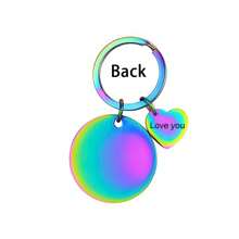 Custom Laser Engrave Date Keychains Stainless Steel DIY Calendar Keyring For Special Date Gift Photo Key Ring For Family Gift
