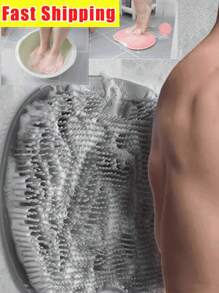 Silicone Foot Wash Massage Pad, For Shower, Exfoliating, Cleaning Feet, Scrubbing And Back Washing Multi-Functional Slouchy Back Rubbing Massage Bath Brush Non-Slip Mat Suction Cup Foot Rubbing Mat Bathroom Foot Washing And Rubbing Mat The Material Tends To Be On The Harder Side. - Multicolor - View 1