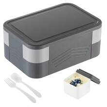 1pc 1550ml Lunch Box, Large Capacity Bento Box With 7 Compartments (Double-Layer Design), Lunch Food Container With Cutlery, Sauce Jar, Microwave & Dishwasher Friendly, Suitable For Adult Men And Women, School, Camping, Food Storage, Restaurants, Back To School Gifts, Kitchen, Christmas Gifts - Multicolor - View 4