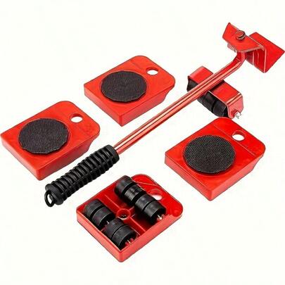 5/10Pcs Furniture Heavy Object Mover Moving Heavy Object Labor-Saving Pulley Base Moving Large Part Heavy Objects Non-Slip Base & 360° Swivel Furniture Moving Professional Movers With Ergonomic Handle