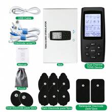 TENS Rechargeable TENS Unit Machine - USB Charging EMS Muscle Stimulator For Back, Shoulder, Neck Relax, Electronic Transcutaneous Electrical Nerve Stimulator