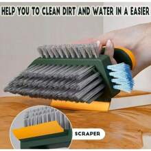 1pc Solve The Problem Of Stubborn Stains! Two Tone Ergonomic Handle Cleaning Brush, With Soft And Hard Bristles Divided Into Zones, Effectively Removes Various Stubborn Stains, An Essential Practical Tool For Home Cleaning!