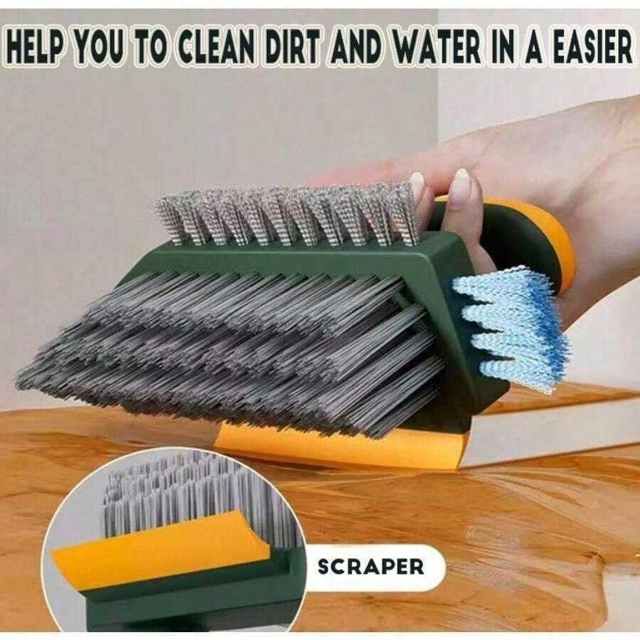 1pc Solve The Problem Of Stubborn Stains! Two Tone Ergonomic Handle Cleaning Brush, With Soft And Hard Bristles Divided Into Zones, Effectively Removes Various Stubborn Stains, An Essential Practical Tool For Home Cleaning!