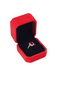 1pc Velvet Ring Box, Hexagon Velvet Ring Box Display Case, 4.7cm/1.85 Inch * 4.5cm/1.78 Inch Jewelry Storage Back To School